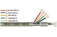 4+1 (1 Coax +4x022) cctv kamera kablo