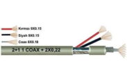 2+1 (1 Coax +2x0,22) cctv kamera kablo