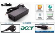 S-link SL-NBA30 19V 4.74A 5.5*1.75 Acer Notebook Adaptör